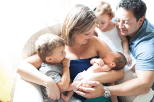 family pic with new baby