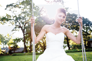 bride in swing