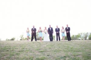 bride and groom far away shot