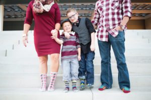 family with fun socks