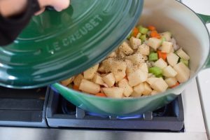 vegetables in le creuset