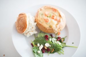 Potato Soup in Bread Bowl