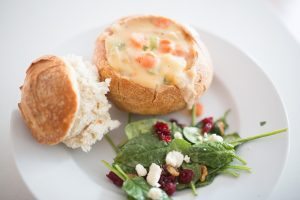 Potato Soup in Bread Bowl