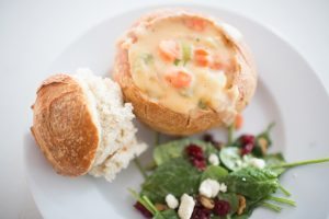 Potato Soup in Bread Bowl