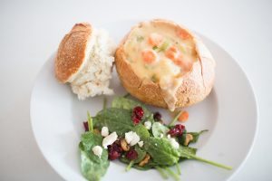 Potato Soup in Bread Bowl