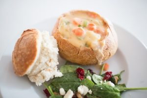 Potato Soup in Bread Bowl