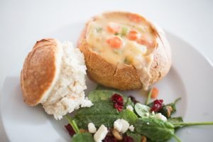 Potato Soup in Bread Bowl
