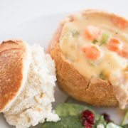 Potato Soup in Bread Bowl