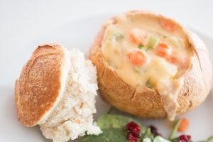 Potato Soup in Bread Bowl