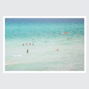 swimming in the ocean