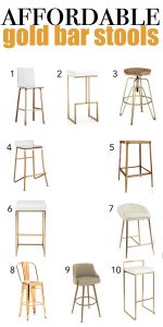 10 Affordable Gold Bar Stools for Home Design