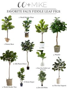 10 Beautiful Faux Fiddle Leaf Fig Trees and Plants for Home Decor affordable faux fiddle leaf fig trees