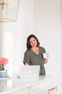 West Elm Modern Baby and Kids Furniture and Home Decor canopy bed master bedroom wood tray hearth and hand vase with peonies linen bedding navy velvet pillows black and white bolster pillow olive Target tie front jumpsuit black night stands juju hat above bed linen bedding baby cribs modern cribs couples flipping houses home remodels