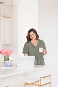 West Elm Modern Baby and Kids Furniture and Home Decor canopy bed master bedroom wood tray hearth and hand vase with peonies linen bedding navy velvet pillows black and white bolster pillow olive Target tie front jumpsuit black night stands juju hat above bed linen bedding baby cribs modern cribs couples flipping houses home remodels