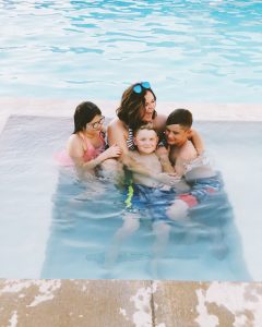 motherhood is a marathon rectangle pool black and white umbrellas hot tub-2 mom blog parenting blogs mom parenting advice