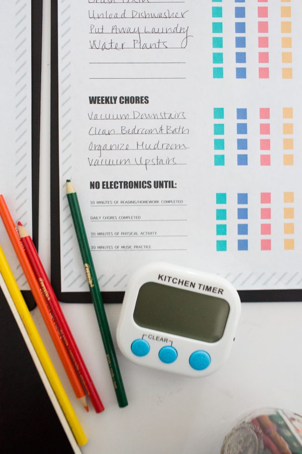 How to Limit Screen Time for Kids and Free Printable Chore Charts free
