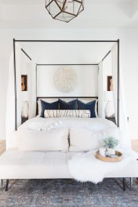 The Ultimate Guide to Affordable Canopy Beds master bedroom end of bed sofa navy and black master bedroom decor black wood master bedroom night stands gallery art master bedroom black gallery frames master bedroom fiddle leaf fig tree master bedroom juju hat over bed