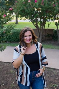 Trends To Try High Waisted Jeans affordable striped cardigan best high waisted jeans for moms leather earrings affordable black studded mules