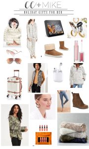CC and Mike Holiday Gift Guide best gifts for Her Holiday 2018 best leopard clothes personalized carry on luggage ugg pajama set alexa echo show