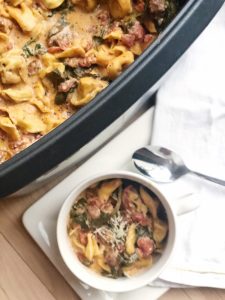 Easy Slow Cooker Italian Sausage Tortellini Recipe