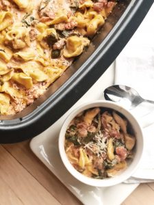 Easy Slow Cooker Italian Sausage Tortellini Recipe