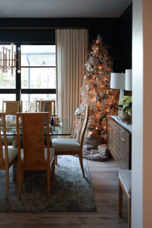 Flocked Christmas tree Christmas tree