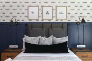 Dashing-Stripe-Wallpaper for a Teen Bedroom Reveal