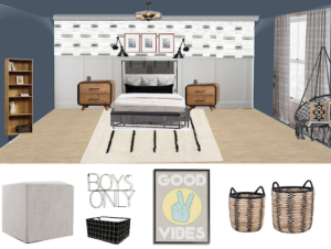 design-board-for-Cohen’s-room for a Teen Bedroom Reveal