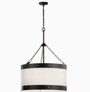 Kichler Rayleigh Olde Bronze Farmhouse Drum Pendant Light